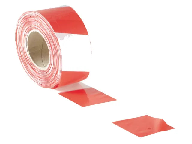 Barrier Tape 70mm x 500m Red & White-Eclipse Fencing