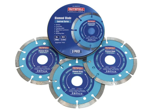 Contract Diamond Blades 115 x 22.2mm (Pack 3)-Eclipse Fencing