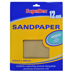 General Purpose Sandpaper Pack 12 Assorted-Eclipse Fencing