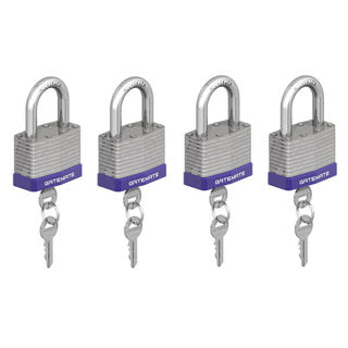 Laminated Padlock (4 Pack) Keyed Alike, Steel, 50mm-Eclipse Fencing