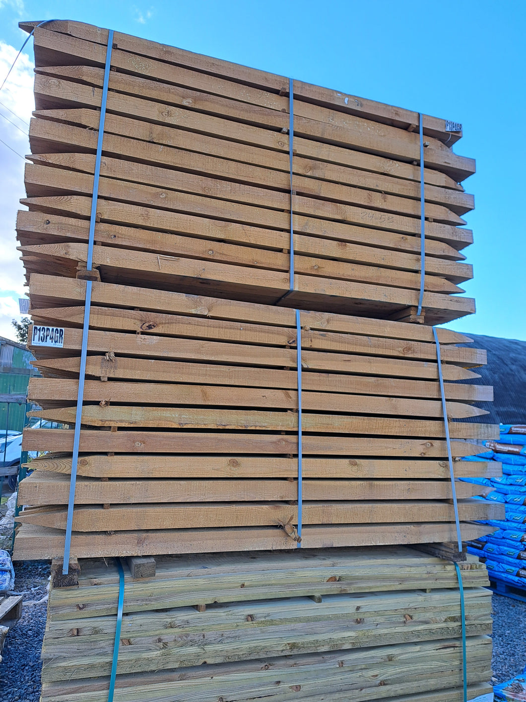 Timber Posts Paddock Fencing 125mm x 75mm x 2.1m Pointed Ends. Faded Stock and Very Slight Seconds but will do the Job for a discounted price.-Eclipse Fencing