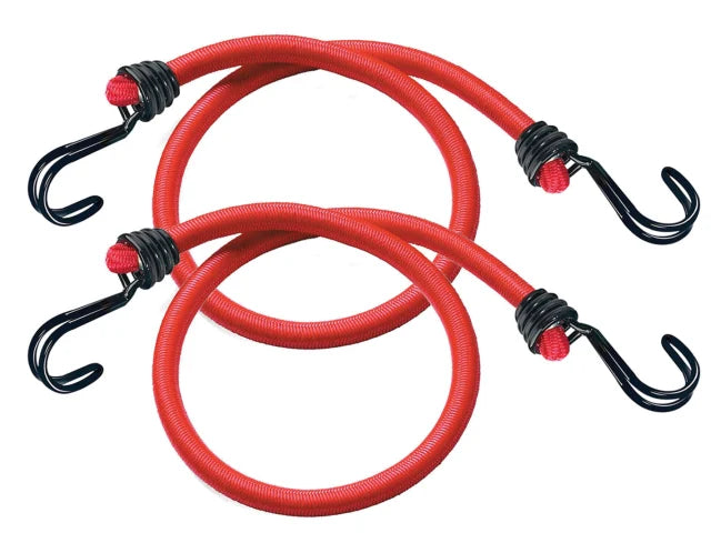 Twin Wire Bungee Cord 60cm Red 2 Piece-Eclipse Fencing