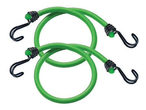 Twin Wire Bungee Cord 80cm Green 2 Piece-Eclipse Fencing